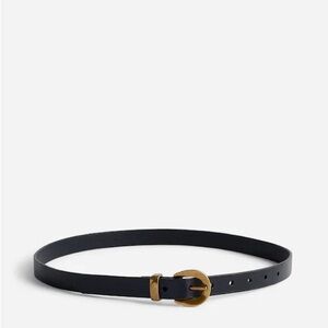 Madewell Black Belt with Gold Buckle